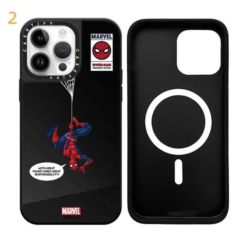 iPhoneケース CASETiFY×Spider-Man スマホケース magsafe対応 耐衝撃 iPhone15ケース ファッション iPhone14proケース iPhone13ケース 多機種対応