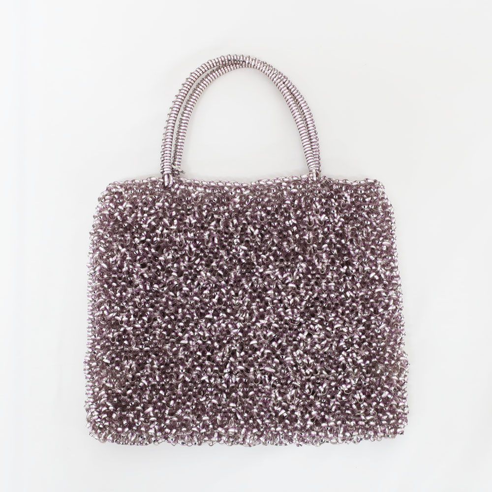 天白】アンテプリマ ワイヤーバッグ ハンドバッグ ピンク系