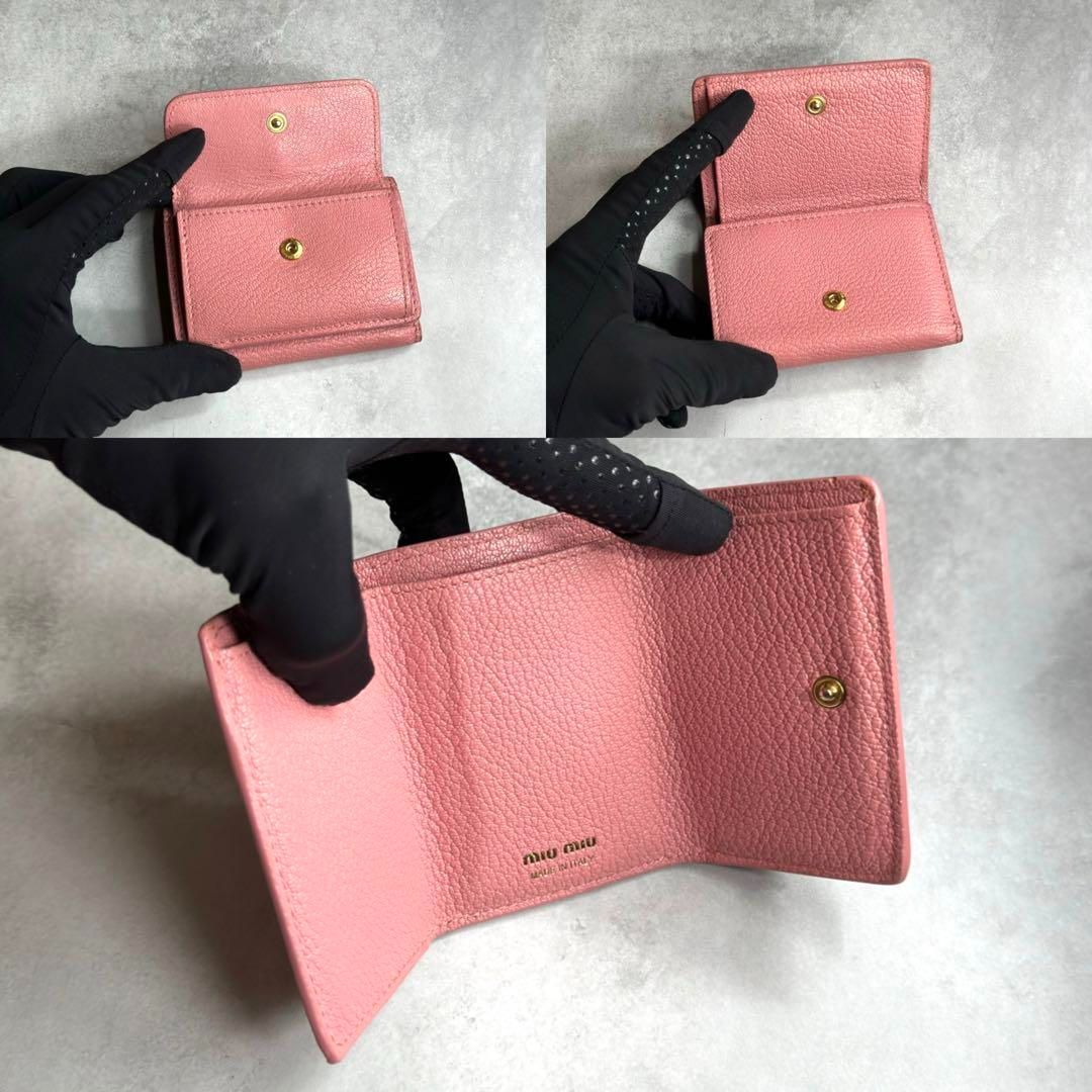 miu miu ミュウミュウ / マドラスフィオッコクリスタルウォレット 三  