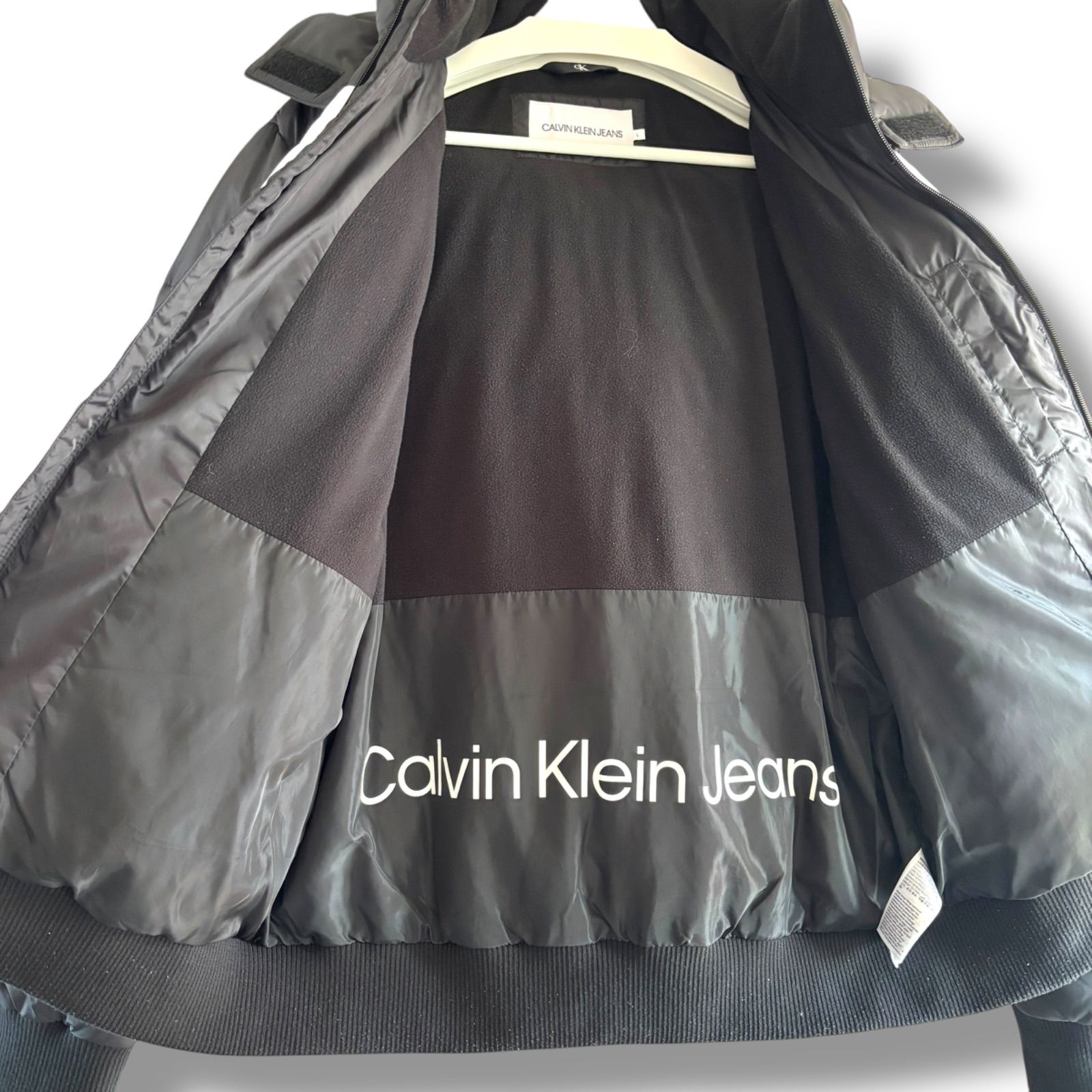 Calvin Klein jeans ダウンジャケット ブラック L ジップアップ 防寒 
