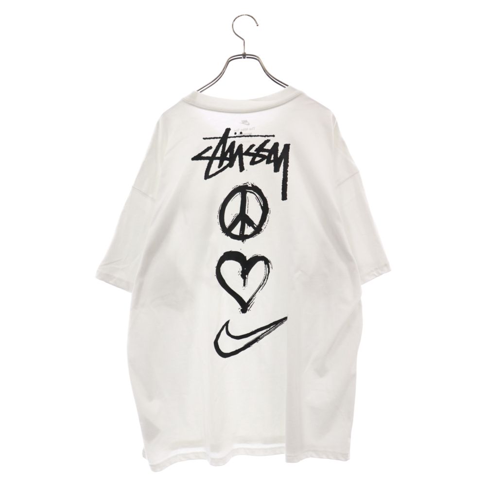 NIKE (ナイキ) ×STUSSY M NRG RA SS PEACE LOVE SWOOSH TEE ステューシー ピースラブ 半袖Tシャツ  ホワイト DM4942-121 - メルカリ