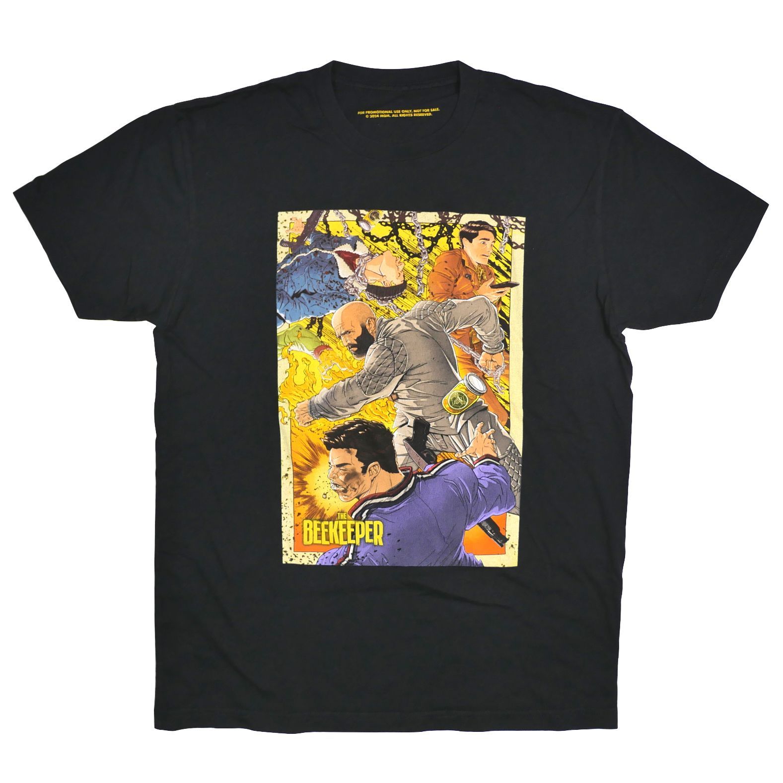 映画 ビーキーパー Tシャツ 公式 サイズL ジェイソン・ステイサム M】映画 The Beekeeper ビーキーパー Tシャツ ジェイソン・ステイサム