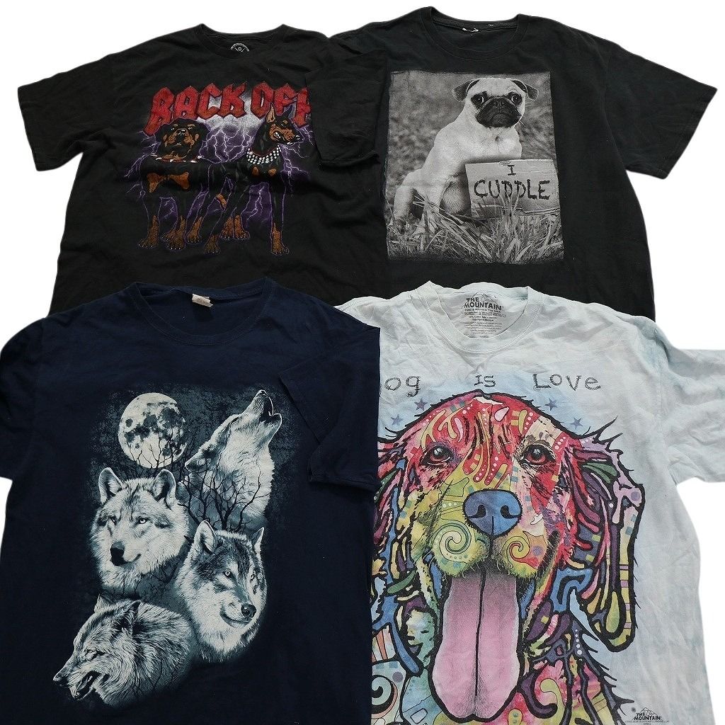 人気セール，最新作】 古着卸 まとめ売り アニマル 動物 半袖Tシャツ