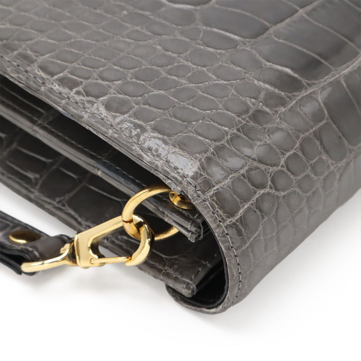 クロコダイル セカンドバッグ クラッチバッグ ダイヤルロック