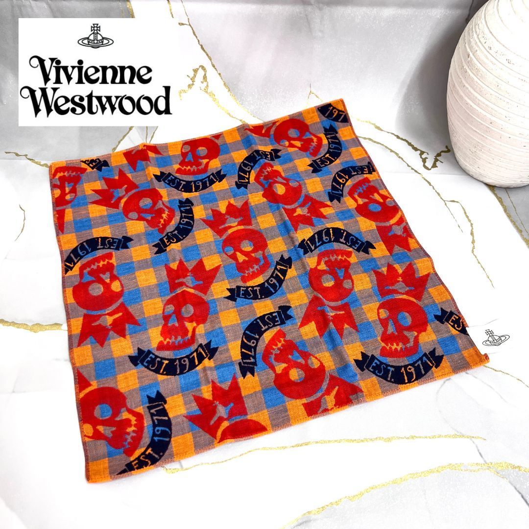 美品 Vivienne Westwood ヴィヴィアンウエストウッド ガーゼハンカチ