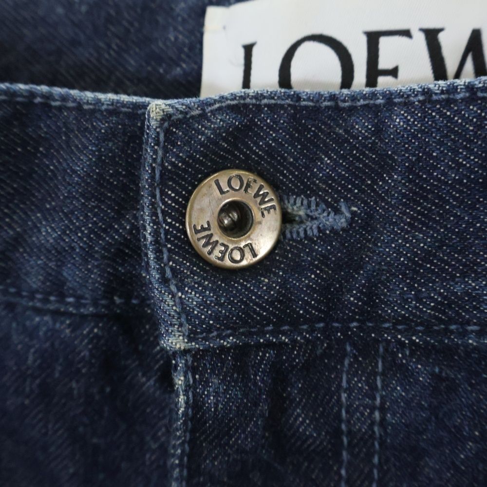 LOEWE (ロエベ) 22SS PATCHED DENIM TROUSERS ダブルニー ワイド