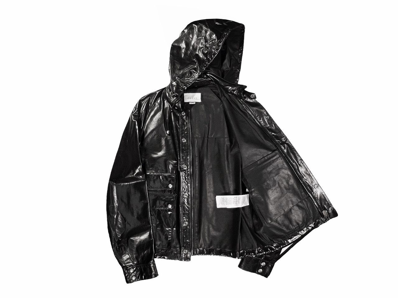 GUCCI グッチ レザージャケット イタリア製 GUCCI グッチ オール レザージャケット 最高級 ライト パーカ ロゴ
