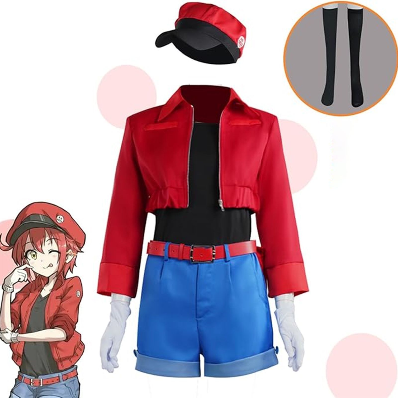 はたらく細胞 赤血球 コスプレセット Amazon.co.jp: はたらく細胞 赤血球 せっけっきゅう 風 コスプレ