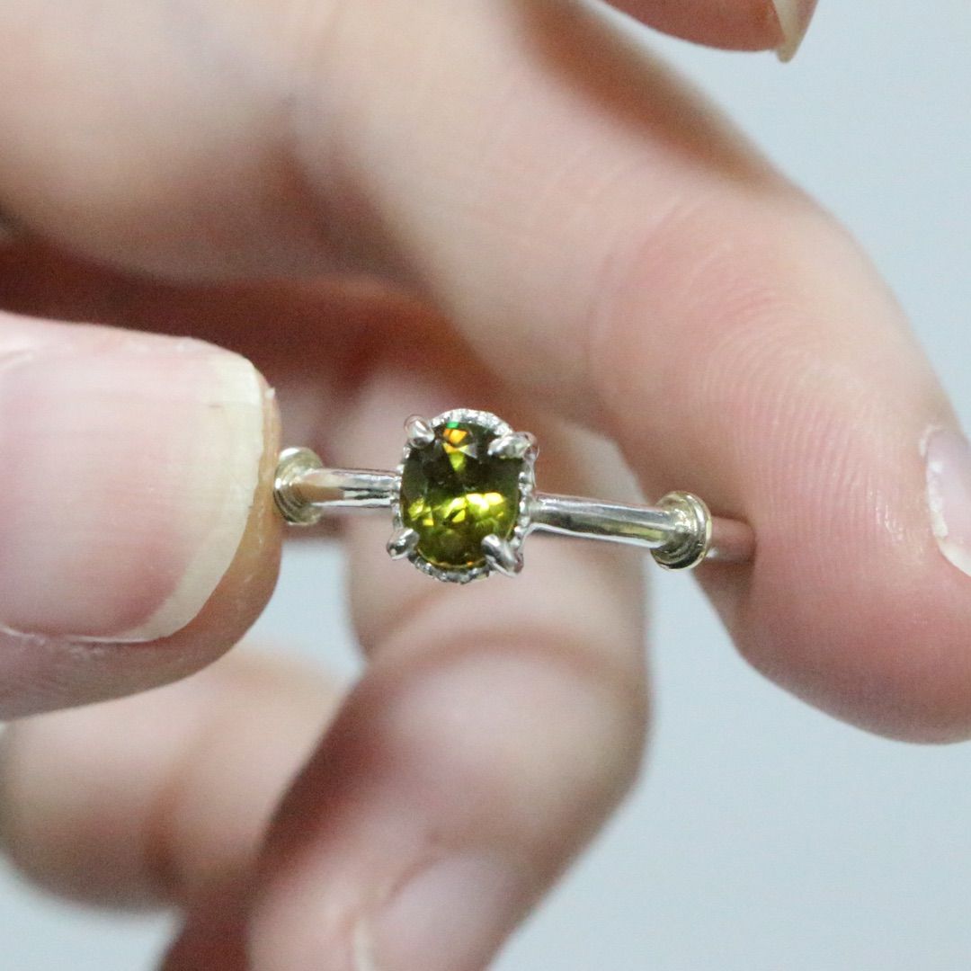 レア✳︎少し大きめクロムスフェーンのK10小ワッカシルバーリング11号弱 レア✳︎少し大きめのクロムスフェーンのK10小ワッカシルバー