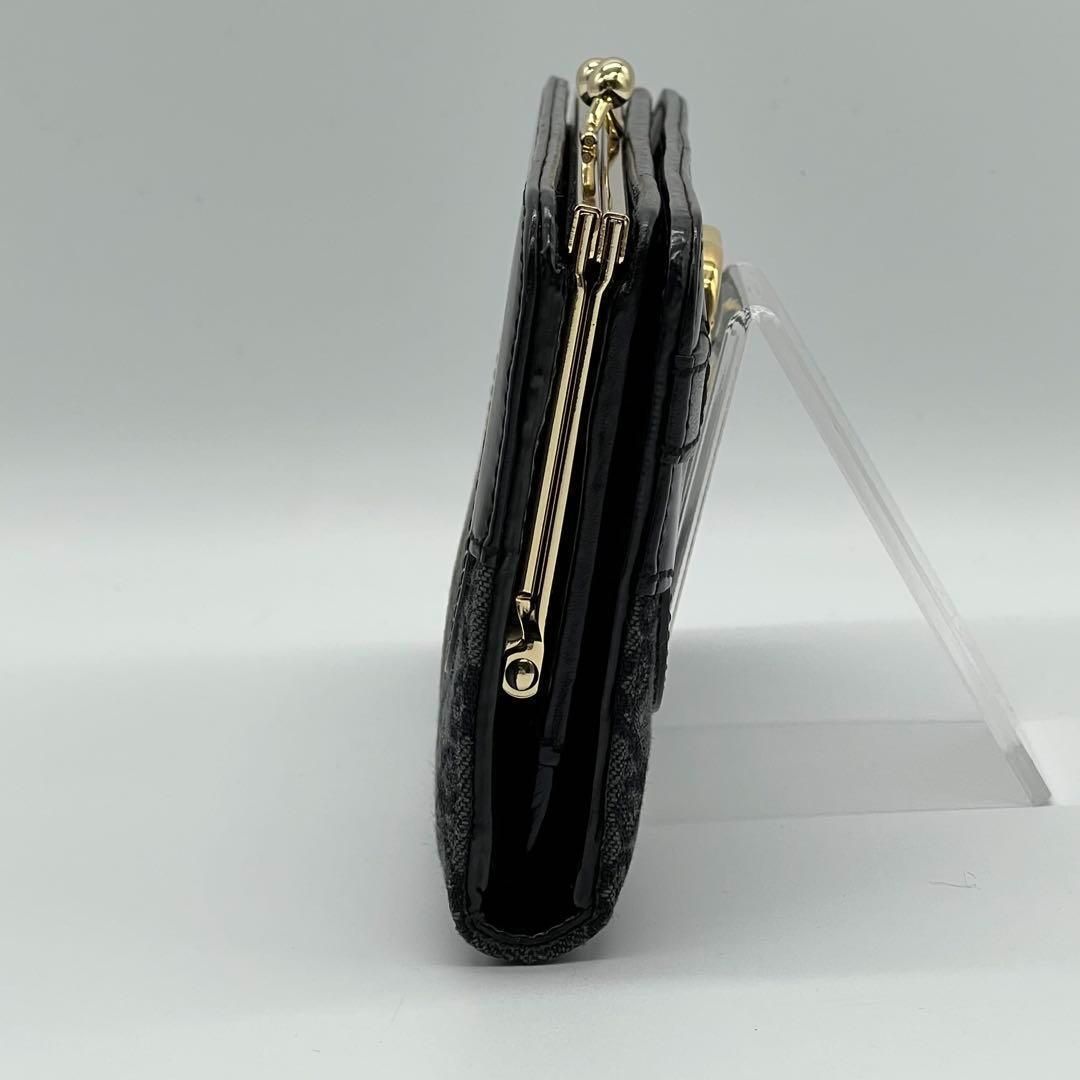 美品】ANYA HINDMARCH 長財布 がま口 リボン柄 レディース