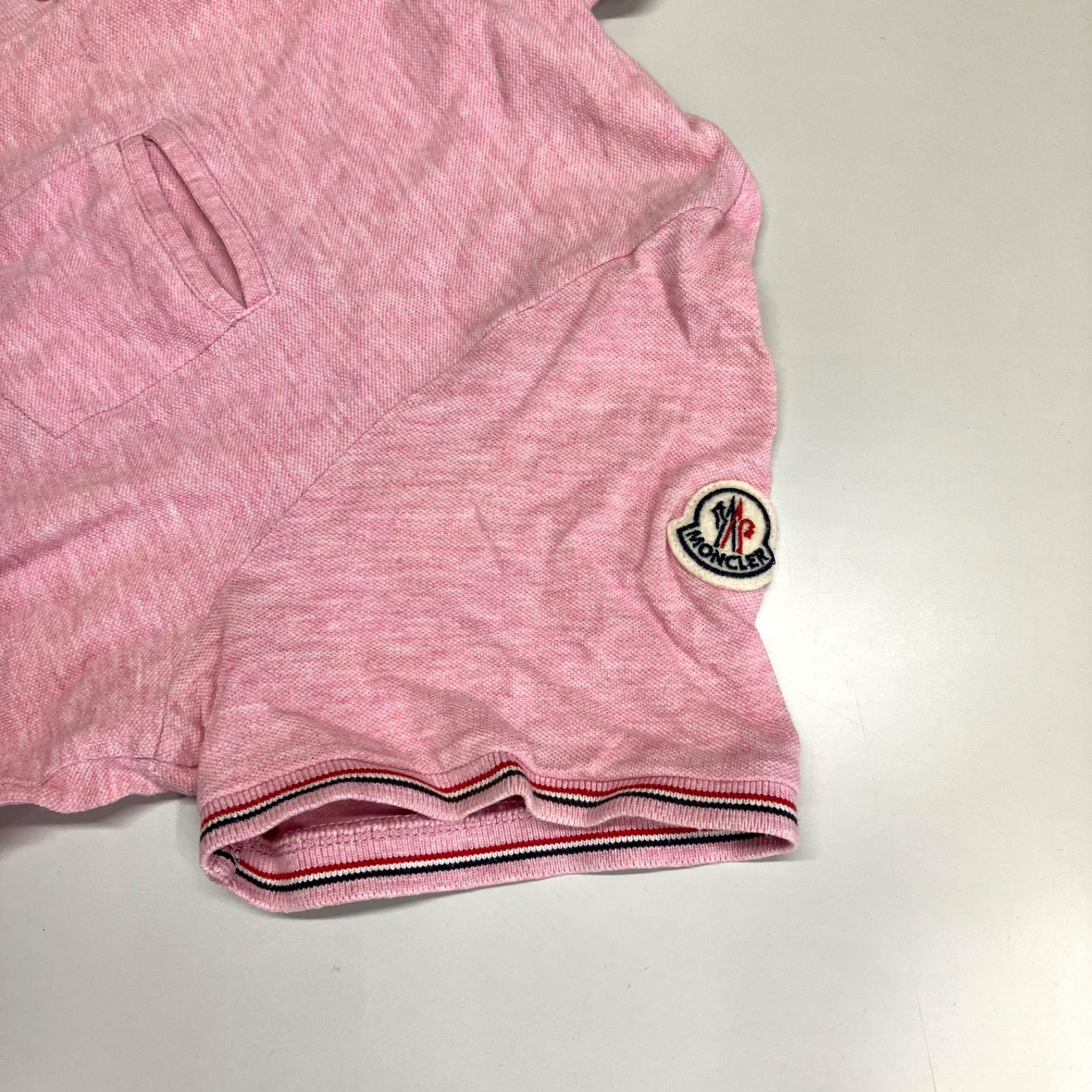 MONCLER モンクレール ポロシャツ Lサイズ ピンク - メルカリ