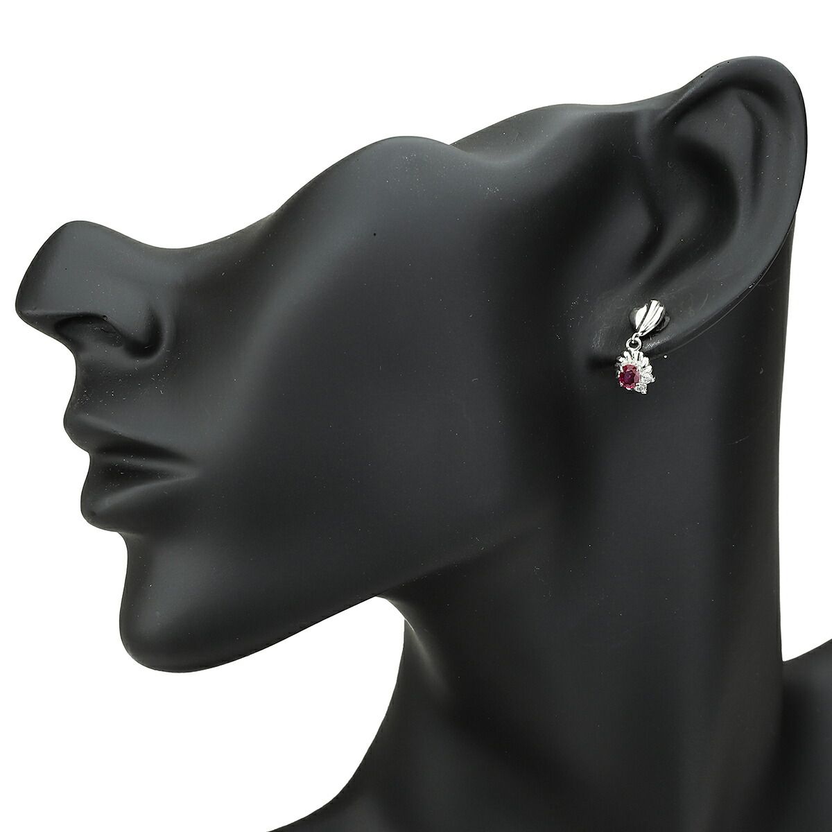 ジュエリーマキ ピアス ルビー 0.62ct ダイヤモンド Pt850 MAKI 中古 