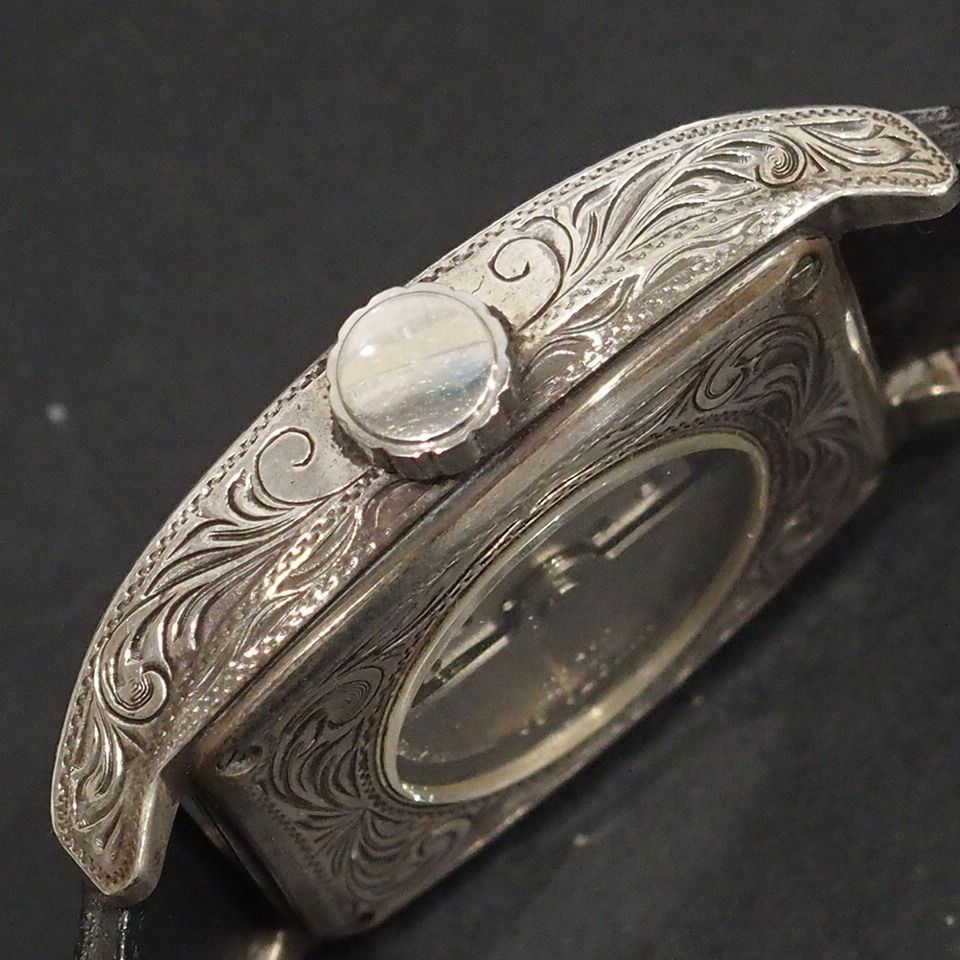 m001 T1(30) ファニー スタリオン 自動巻腕時計 銀無垢彫刻 925 21石