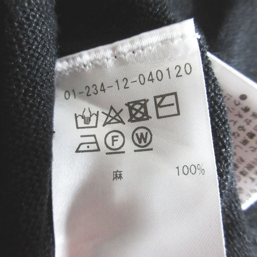 美品 ハラダマニア for ESTNATION エストネーション リネンカーディガン 01-234-12-040120 M ブラック レディース 古着 中古 ESTNATION - 美品 ハラダマニア for ESTNATION エストネーション