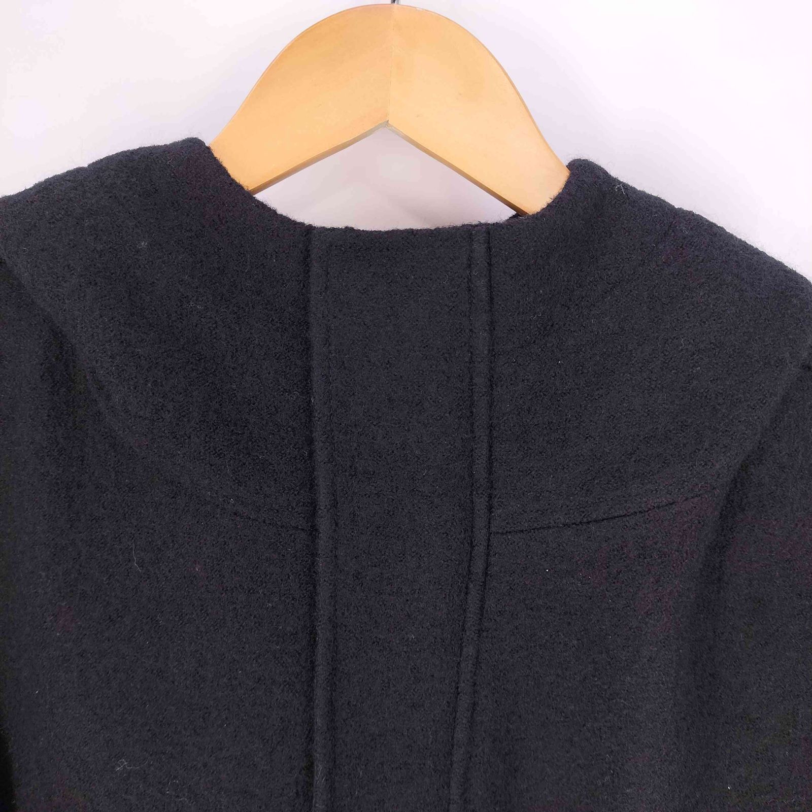 コス COS FUNNEL-NECK WOOL HOODED JACKET ファンネルネックウール 