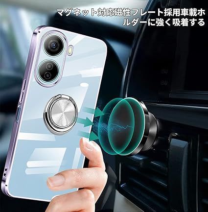 在庫処分】ZTE Libero 5G IV ケース リング付き クリア nubia