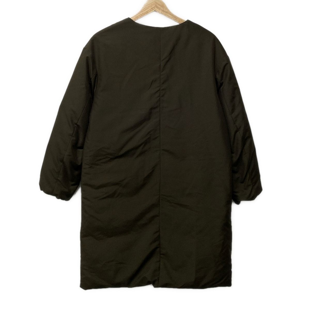 ユナイテッドアローズ グリーンレーベル ダウンコート サイズ38 M レディース - カーキ 長袖 ジップアップ 冬