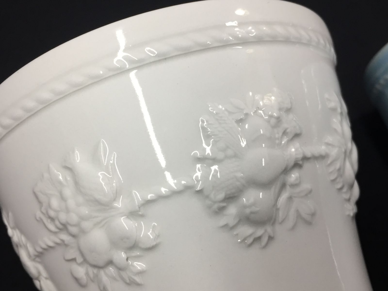 ウェッジウッド　WEDGWOOD　マグカップ　2客　フェスティビティ　ブルー　ホワイト　現状品　MO9-005