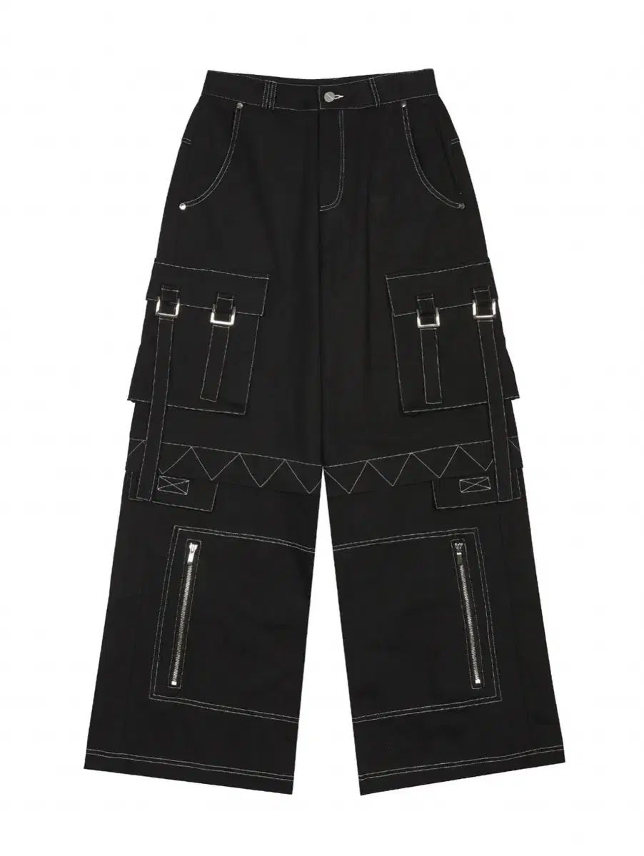 LUVISTRUE ラブイズトゥルー 黒 カーゴ ワイド パンツ