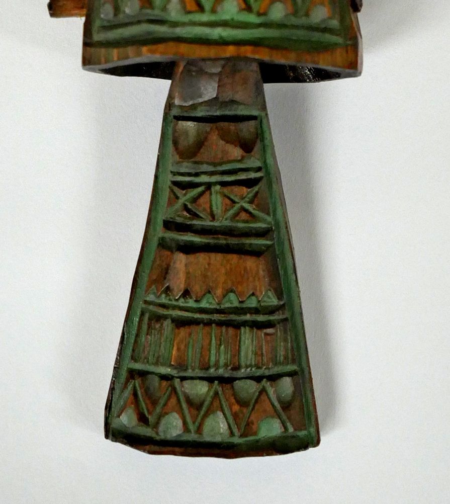 砂澤 ビッキ「樹鈴ペンダント（約18.8cm）」木彫作品□世界的彫刻家