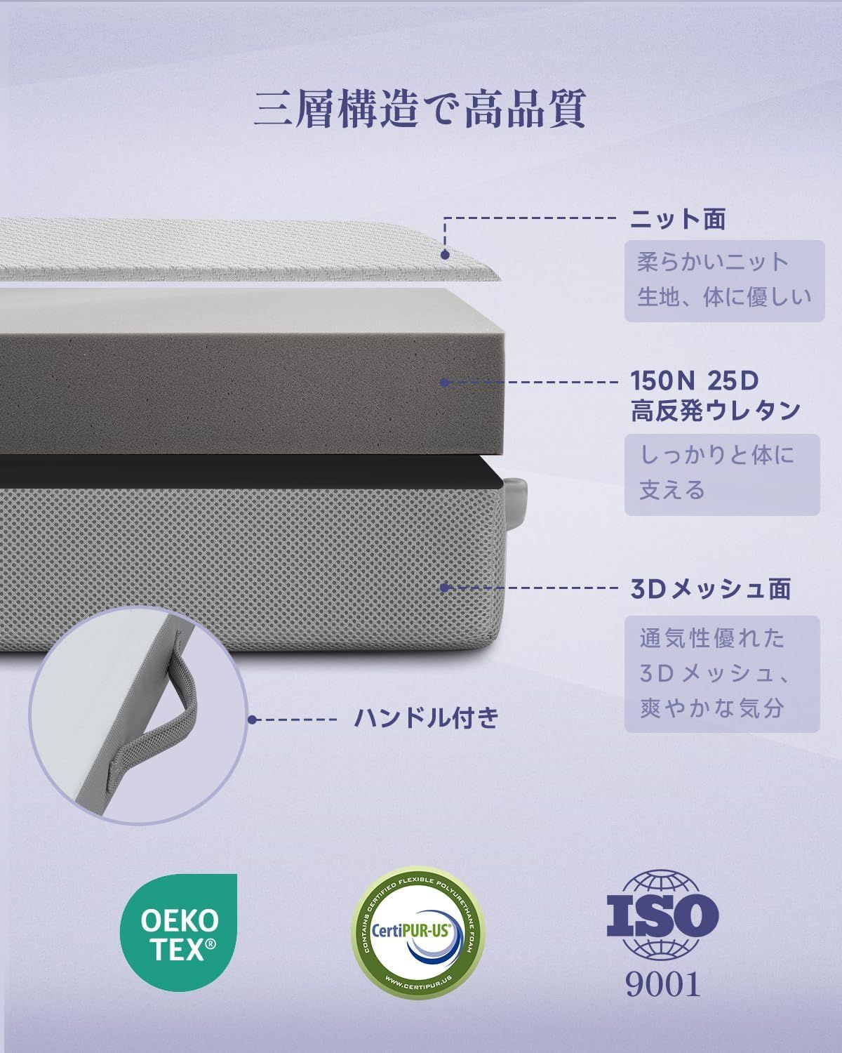 洗濯できカバー 竹炭消臭