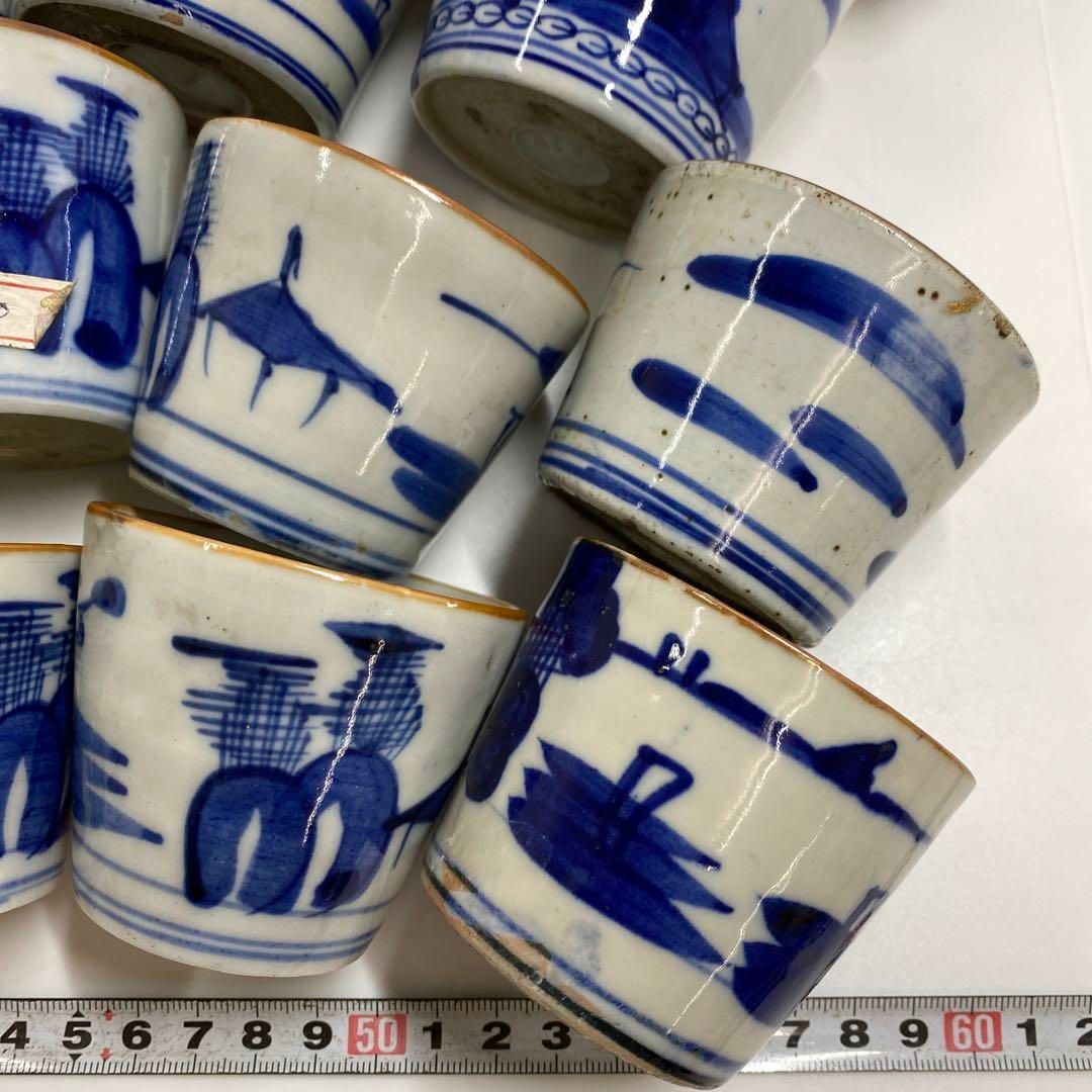 古伊万里　染付蕎麦猪口23客　東Y6-1204② 古伊万里 染付蕎麦猪口23客 東Y6-1204② - メルカリ