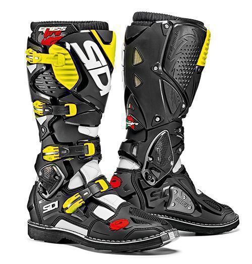 SIDI / シディ オフロード ブーツ Crossfire 3 ホワイト・ブラック・イエローフルオサイズ：49 | 52382-49-119