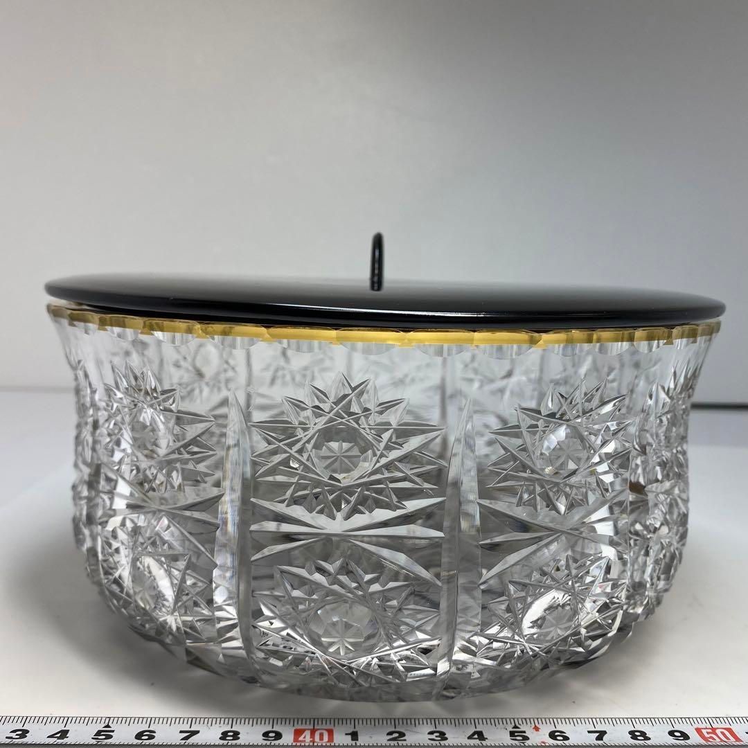 ギヤマン 金彩 水指 共箱 幅約20.5㎝ 東な6-0610① - メルカリ