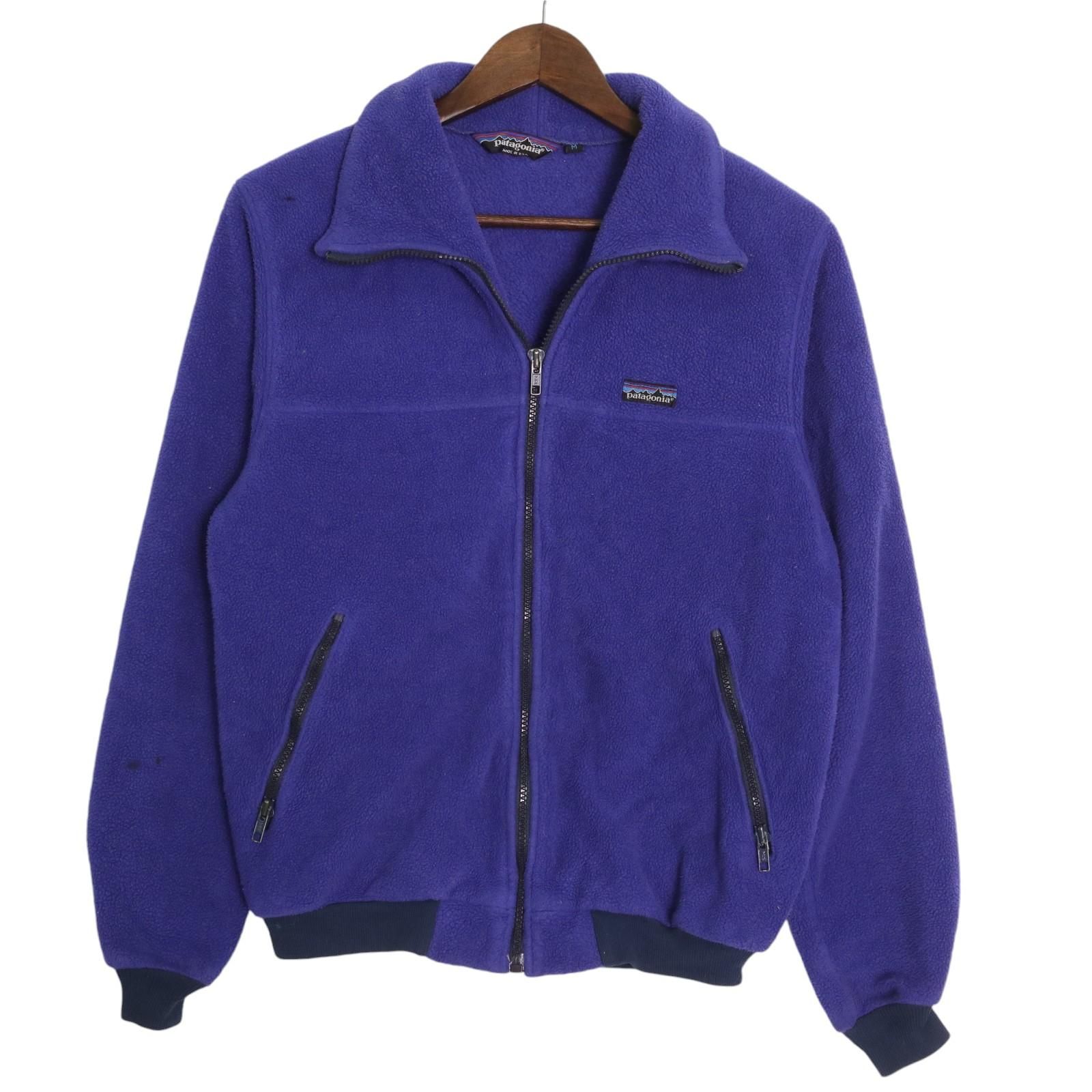 80年代 USA製 patagonia パタゴニア フルジップ フリースジャケット 