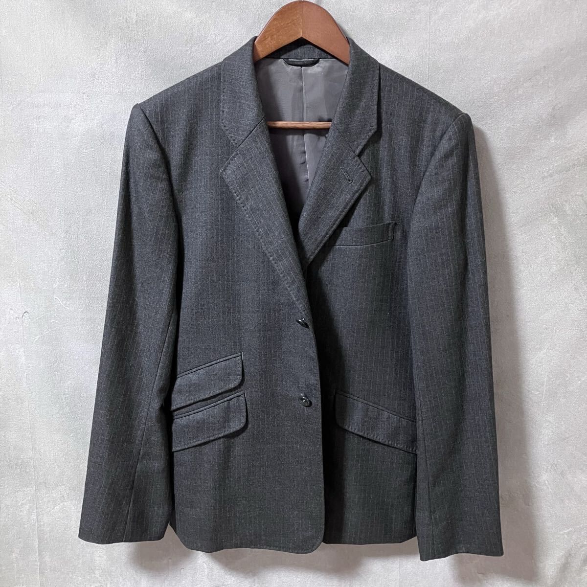 nonnative ノンネイティブ ウールストレッチ チェンジポケット スリム セットアップ スーツ size.1 S グレー ストライプ archive