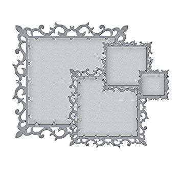 【中古】(未使用･未開封品)Spellbinders Nestabilities Decorative Elements Dies-Fleur De Lis Squares (並行輸入品)