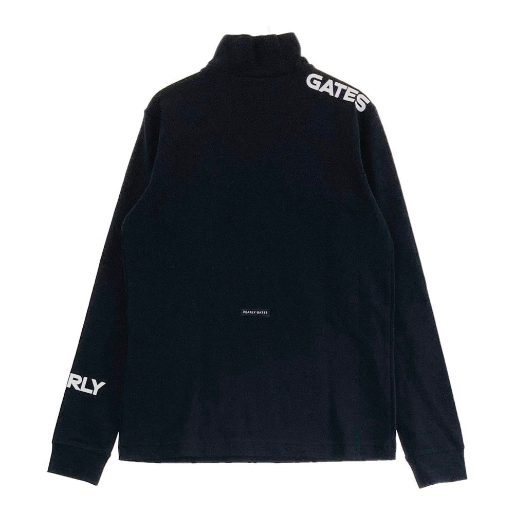 サイズ：0 PEARLY GATES パーリーゲイツ 2024年モデル ハイネック 長袖Tシャツ  ブラック系 [240101499687] ゴルフウェア レディース ストスト サイズ：0 PEARLY GATES パーリーゲイツ 2024年モデル