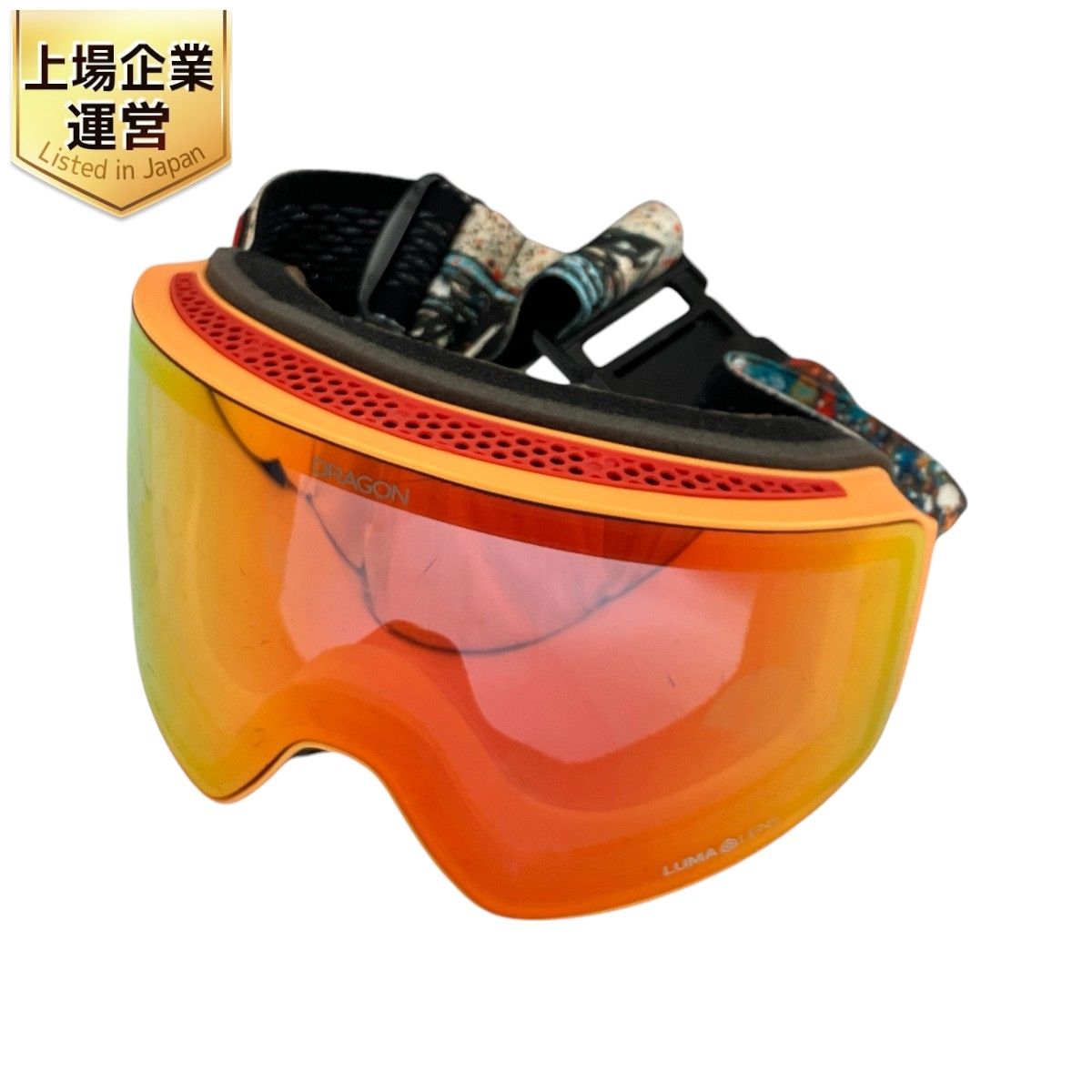 中古　DRAGON ゴーグル オレンジ/レッド レンズ 収納袋付き DRAGON】ゴーグル(中古) 中古 DRAGON ゴーグル オレンジ/レッド レンズ