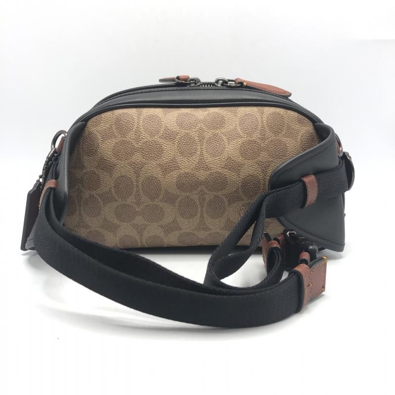 中古】COACH Horse and Carriage Print Hitch Belt Bag C1063 ブラウン ブラック シグネチャー コーチ[10]  - メルカリ