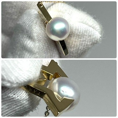 タサキ TASAKI コメット プラス アコヤ真珠 7.0mm ピアス K18 YG 750