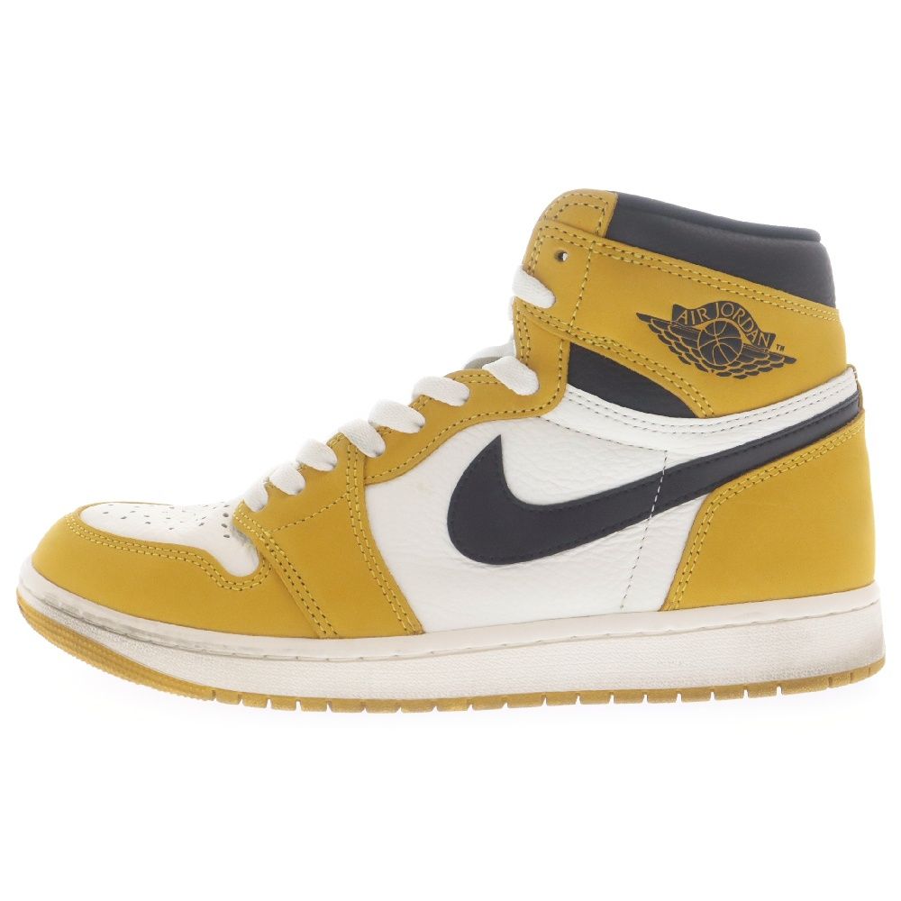NIKE (ナイキ) AIR JORDAN 1 RETRO HIGH OG Yellow Ochre エアジョーダン1 レトロ ハイ OG イエローオークル ハイカットスニーカー イエロー/ホワイト US9/27.0cm DZ5485-701