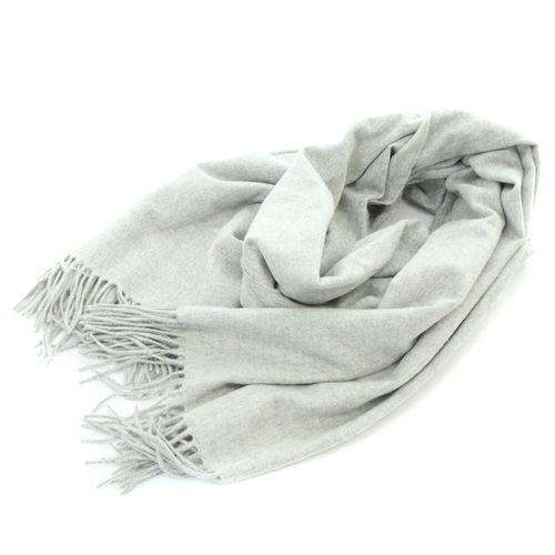 ☆美品 JOHNSTONS OF ELGIN 大判ストールカシミヤ/ライトグレー Johnstons of Elgin JOHNSTONS OF ELGIN ジョンストンズ