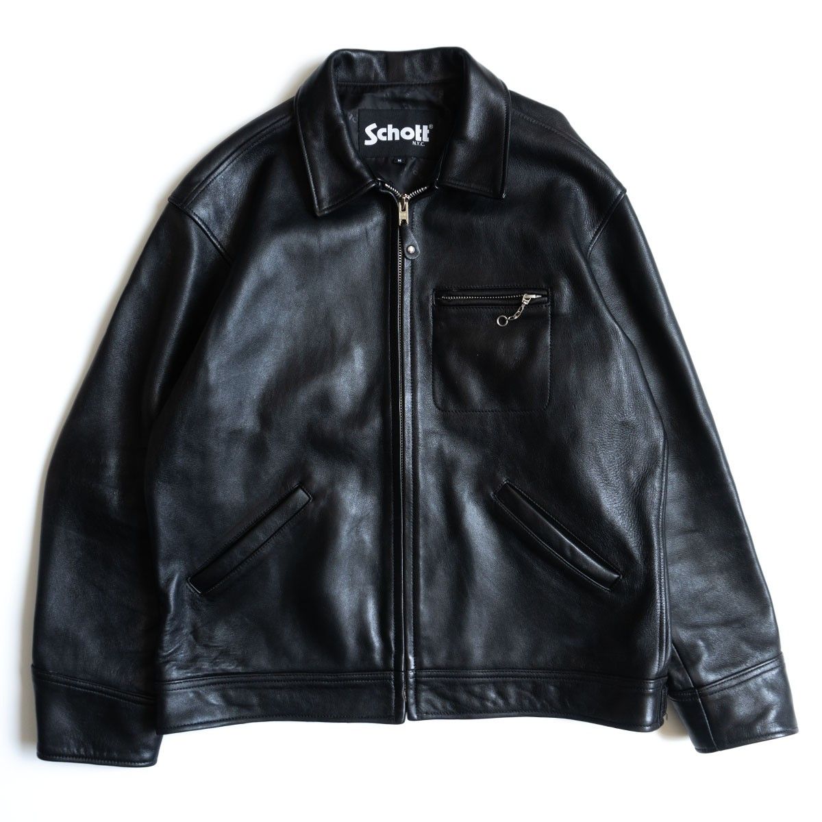 【超美品✨】Schott ラムレザー トラッカージャケット / ブラック M 美品】SCHOTT【LEATHER TRACKER JACKET】M レザー トラッカー