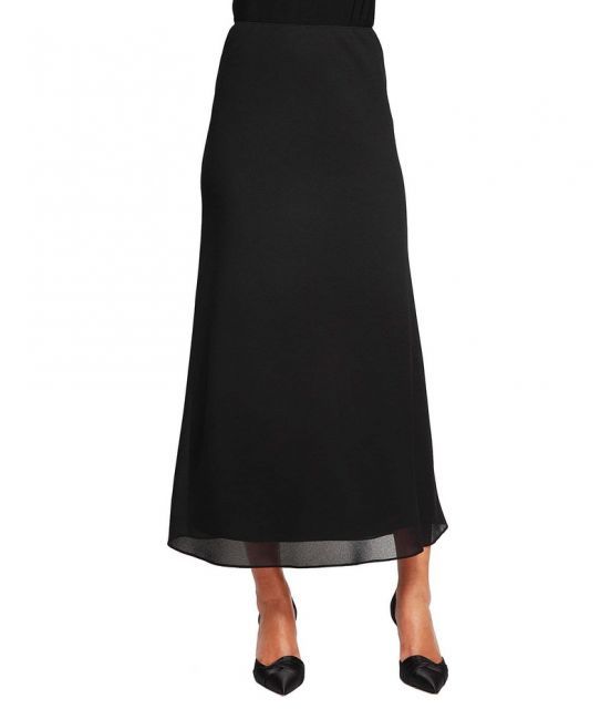 【送料無料】 アレックスイブニングス レディース スカート ボトムス Georgette A-line Midi Skirt Black