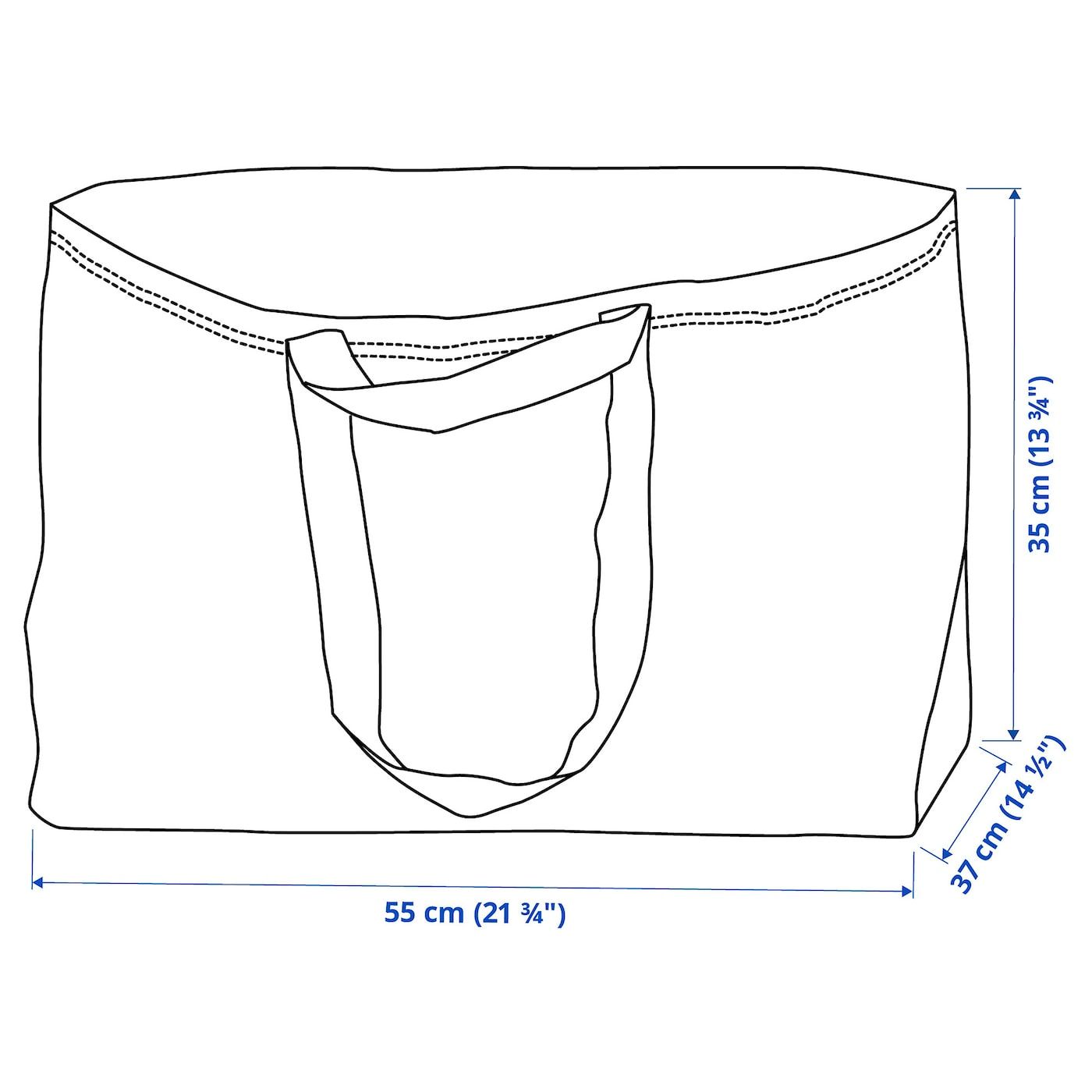 IKEA バッグ FRAKTA 55x37x35cm イケア Lサイズ フラクタ キャリーバッグ 71L 鞄 手さげ かばん バック ブルー エコ ユニセックス ユ00582