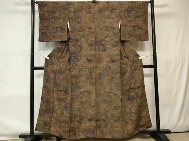 平和屋着物□上質な小紋 御所解文 正絹 逸品 未使用 BAAU0151gt 平和