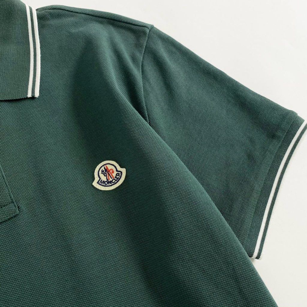 7e19-12 タグ付 MONCLER モンクレール ロゴワッペンポロシャツ サイズS
