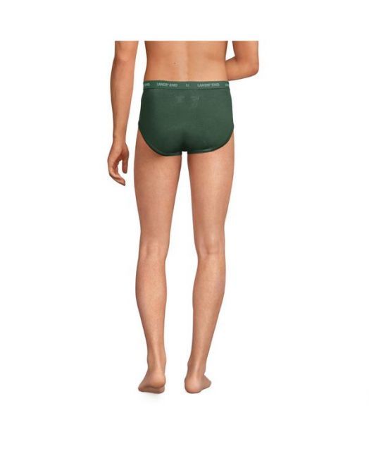 ランズエンド メンズ ブリーフパンツ アンダーウェア Men s Comfort Knit Brief 3 Pack Estate green 3 pack MERCADOAVALIA_COM_BR