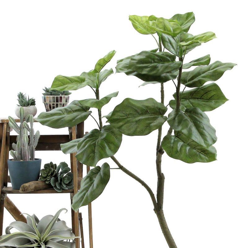 公式｜造花ドットコム メルカリ店 No92661 プレミアム光触媒フェイクグリーン フィカス ウンベラータ 3枝 高さ150cm 幅70cm 奥行70cm スマートポットC8＋ヤシの繊維付