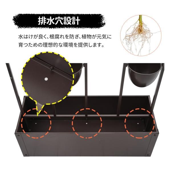 フェンス プランター付き 目隠し プランター付き 92*36*160cm 電着塗装 植木鉢付き 簡単設置 ガーデンラティス プランターボックス 花壇フェンス 爆買 STEELWINDOWSANDDOORS_COM