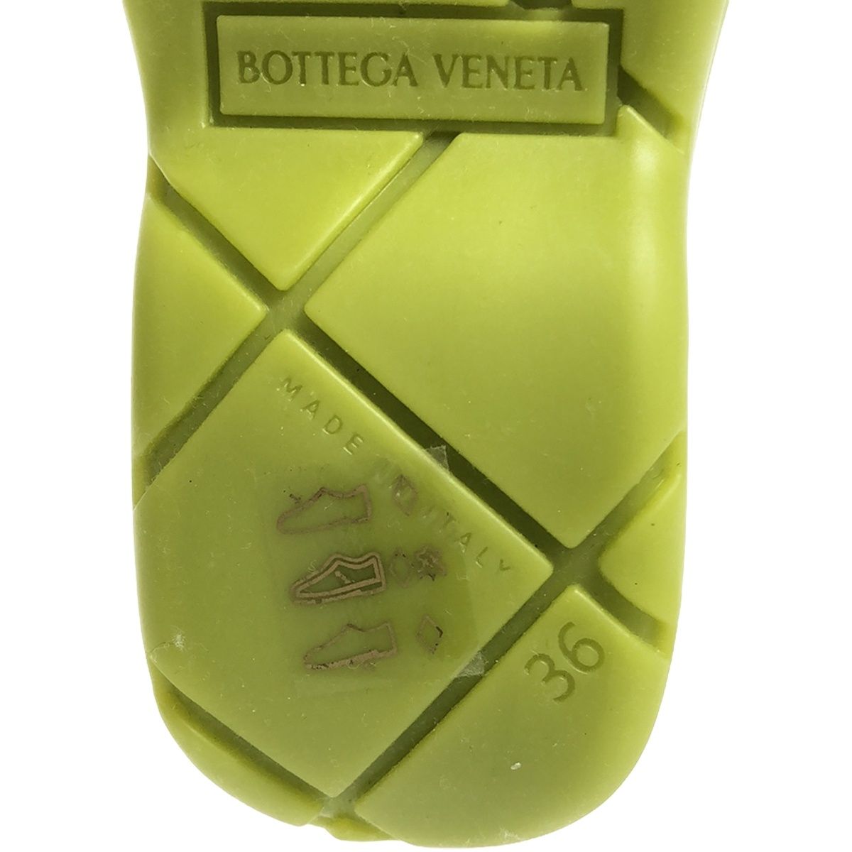 ボッテガヴェネタ パドルブーツ 36 グリーン BOTTEGA VENETA ボッテガヴェネタ ラバーパドルブーツ グリーン