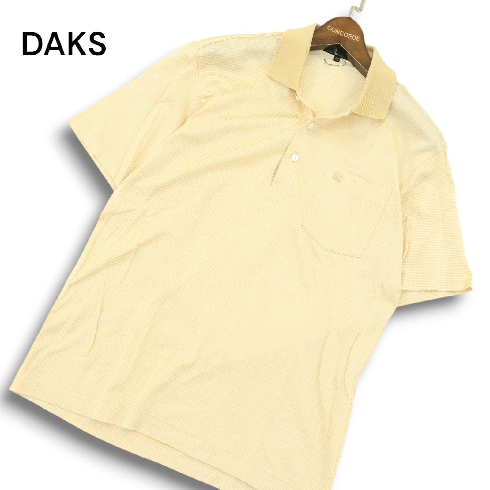 DAKS GOLF ダックス ゴルフ 春夏☆ ロゴ刺繍 半袖 ポロシャツ Sz.M