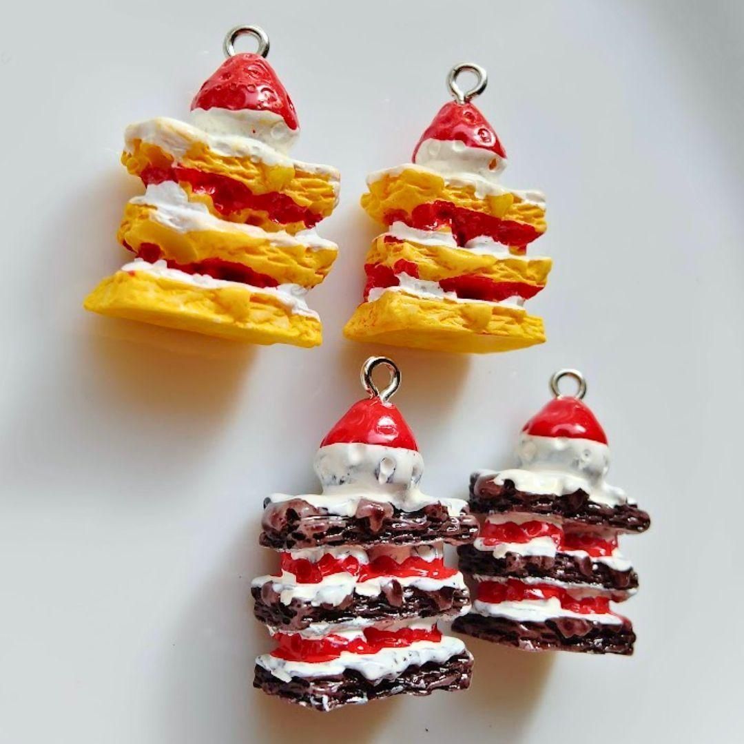 チョコチャーム　ミニチュア　フェイクスイーツ　ガチャ詰めキーホルダー　ケーキ チョコチュロス✨ #フェイクスイーツ #ミニチュア #ミニチュア