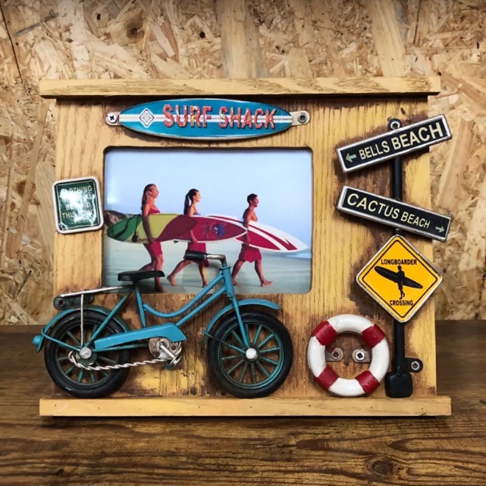 ビンテージ Vintage Photo Frame SURF SHACK BICYCLE ヴィンテージ