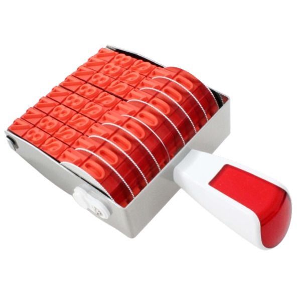 回転印 数字 番号用 特大号 明朝体 8連 スタンプ 16mm×90.9mm 回転ゴム印 8連回転印 リピスター RS-8MB